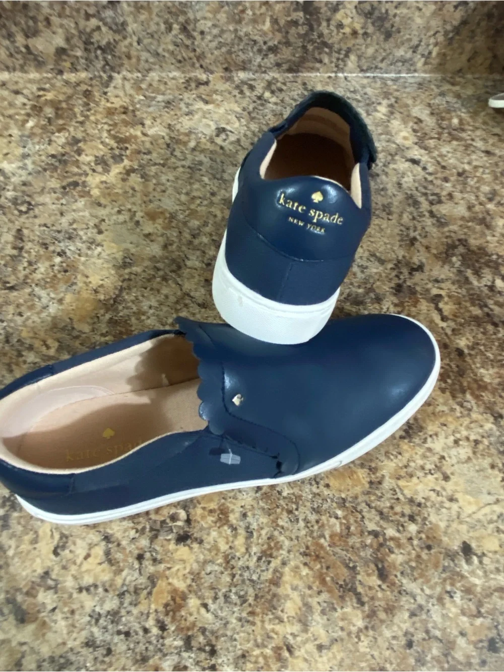Kate Spade New York Navy/Gold Loafer Women’s Slip on shoes Size 8.5